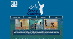 Desktop Screenshot of elitecricketcoaching.co.uk