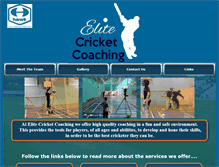 Tablet Screenshot of elitecricketcoaching.co.uk